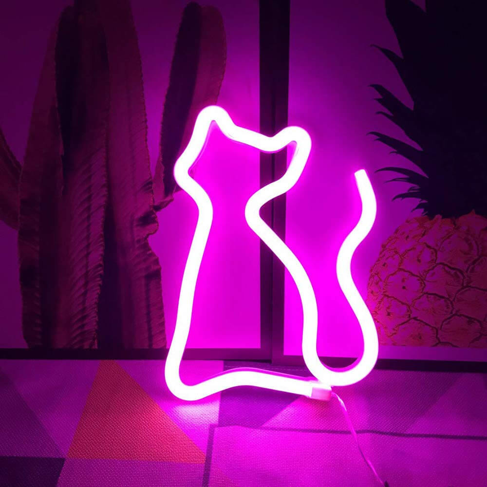 Trendy Kitty Neon Lamp - Betoverende Verlichting voor Elke Kamer