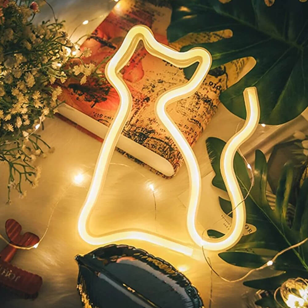 Trendy Kitty Neon Lamp - Betoverende Verlichting voor Elke Kamer