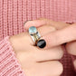 Enchanting Aquamarine Spinner Ring - Selene Design