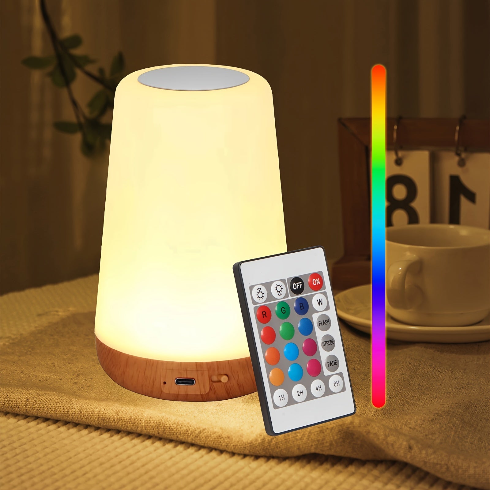 GlowLite – Stijlvolle Nachtlamp met RGB Kleuren