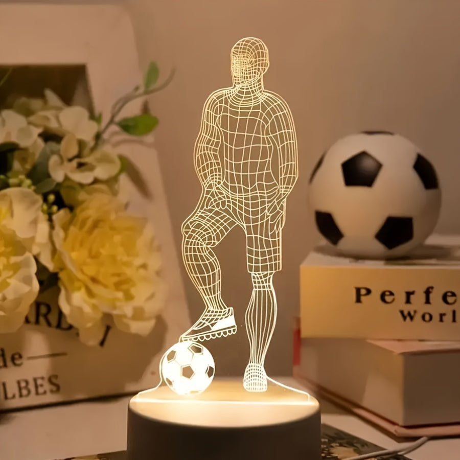 SportGlow Lamp - 3D Voetbal Illusie Tafellamp