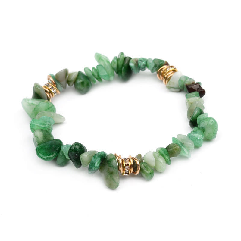 Elegante Celine Armband van Natuursteen en Kristallen Beads