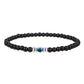 Zorgvuldig Gemaakte 4mm Natuurlijke Steen Armband met Boze Oog - Thor Edition voor Mannen