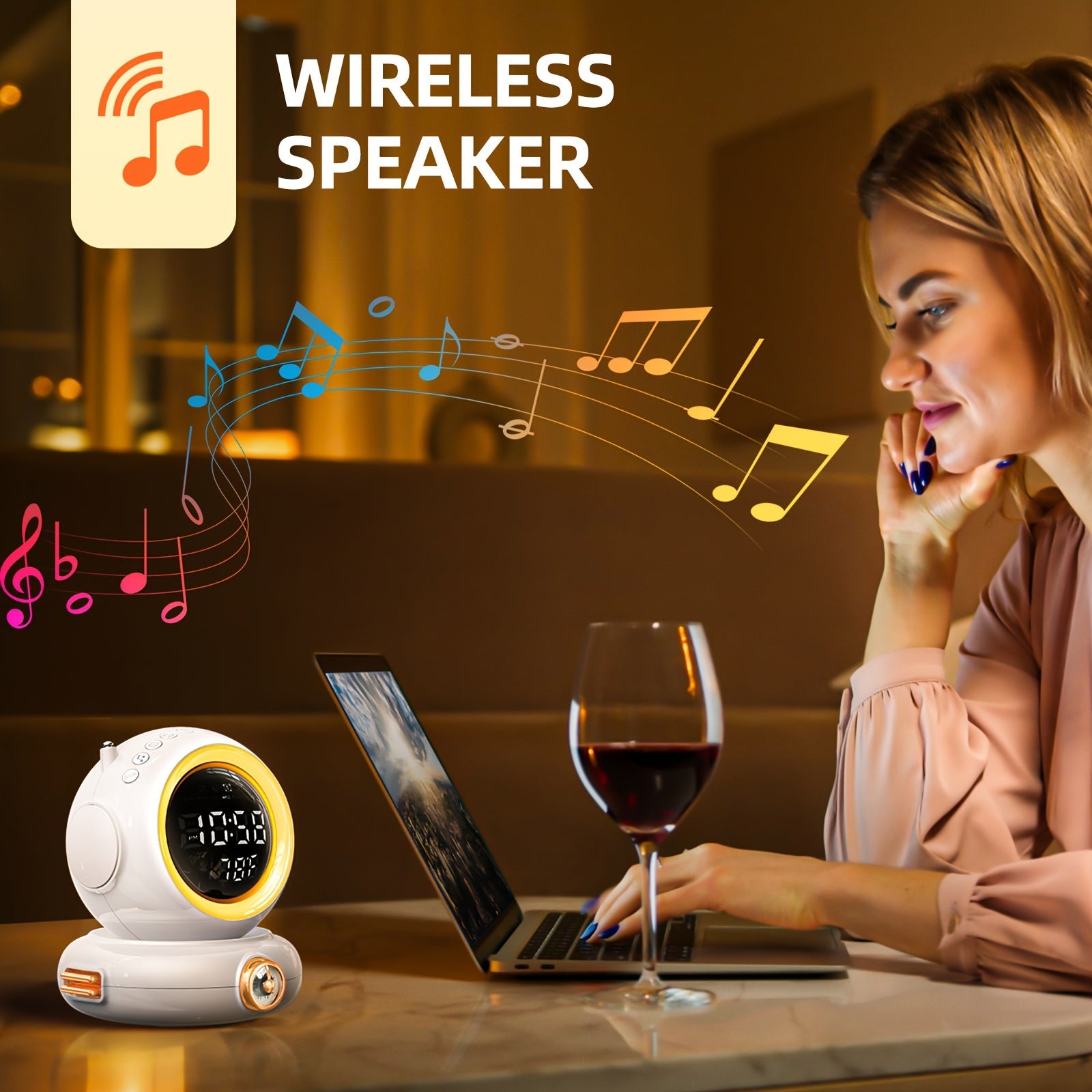 LunaRise - Wake-up Light met Bluetooth Speaker en FM Radio