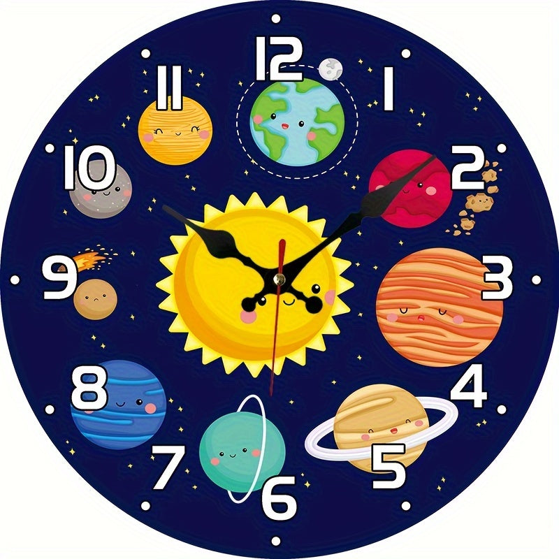 CosmicTime Clock – Rustieke Zonnestelsel Wandklok