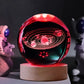 LumiSphere - Luxe 3D Kristallen Tafellamp met Houten Voet
