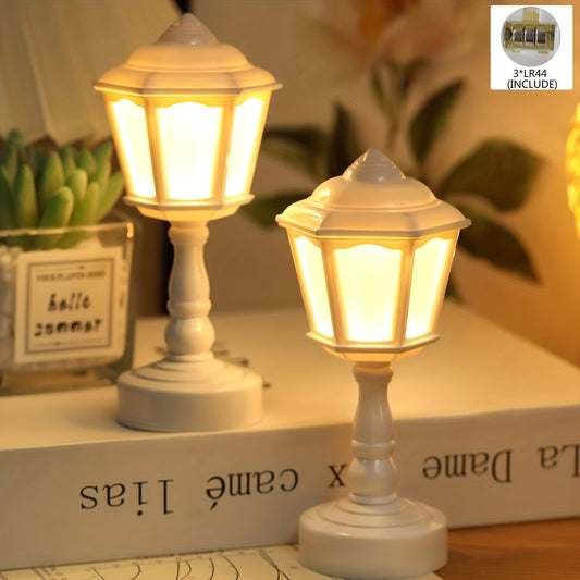 RetroGlow Lamp - Kleine LED Tafellamp Straatlantaarn