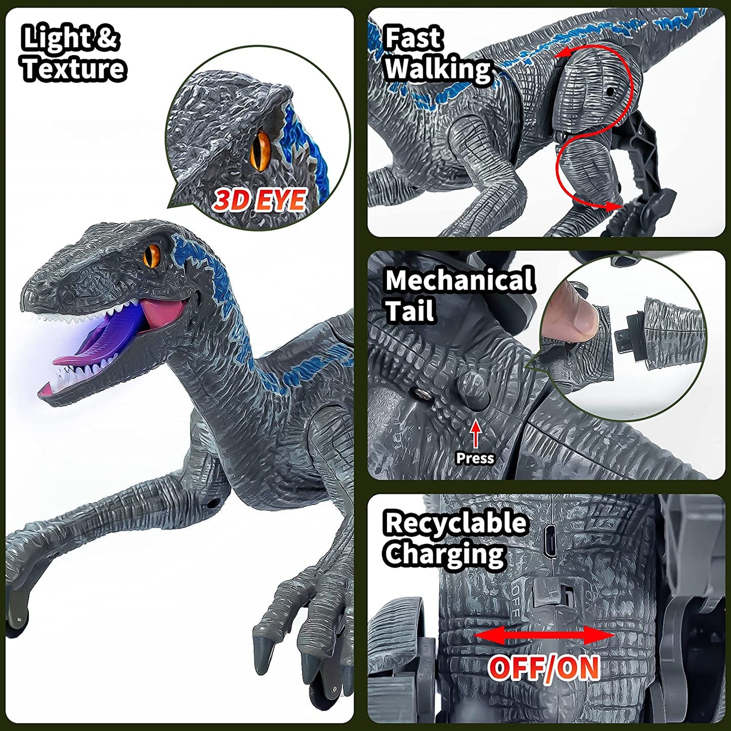 DinoMotion – Realistische Velociraptor met Afstandsbediening