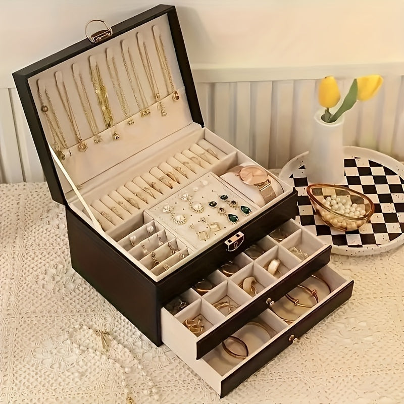 Elegance - Luxe Sieraden Organizer met Hoogwaardig Leer