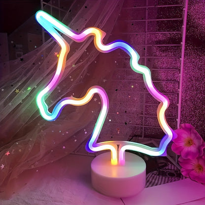 UnicornGlow Lamp - Neon Eenhoorn USB Tafellamp voor Feestdecoratie