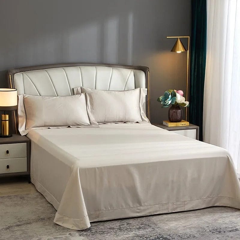 Champagne Elegance – Luxe Egyptisch Katoenen Dekbedovertrekset