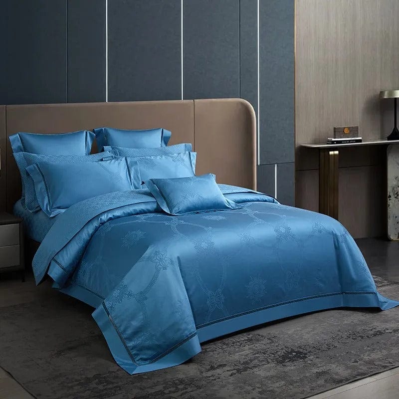 Elegance Blue - Luxe Dekbedovertrek van Egyptisch Katoen