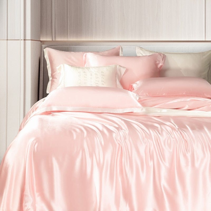 SilkDream – Luxe Roze Moerbeizijde Beddengoed Set