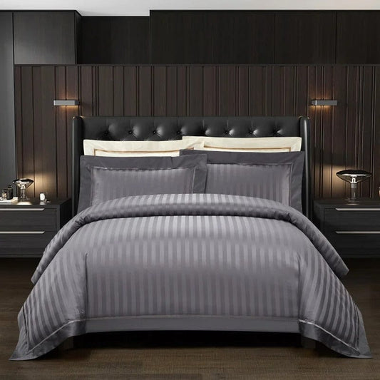 Prestige Grey - Luxe Egyptisch Katoenen Dekbedovertrek