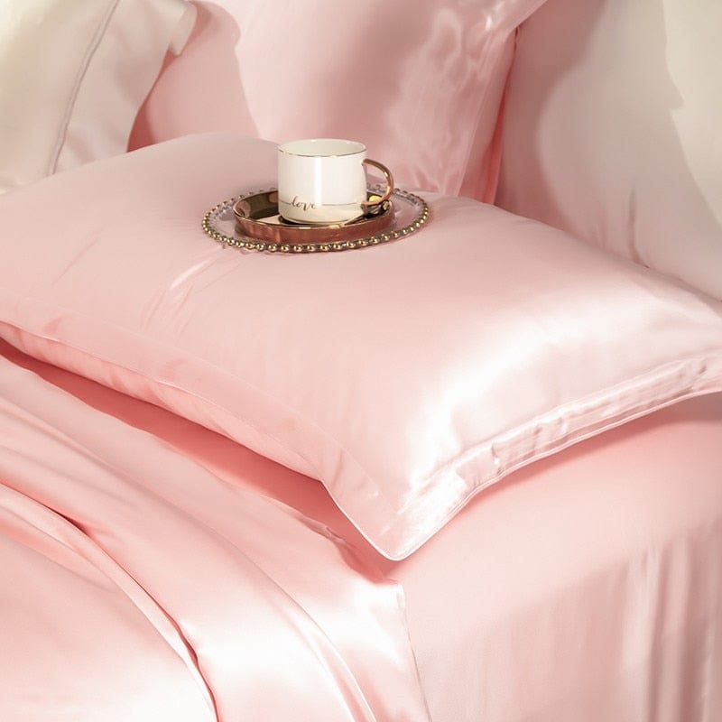 SilkDream – Luxe Roze Moerbeizijde Beddengoed Set