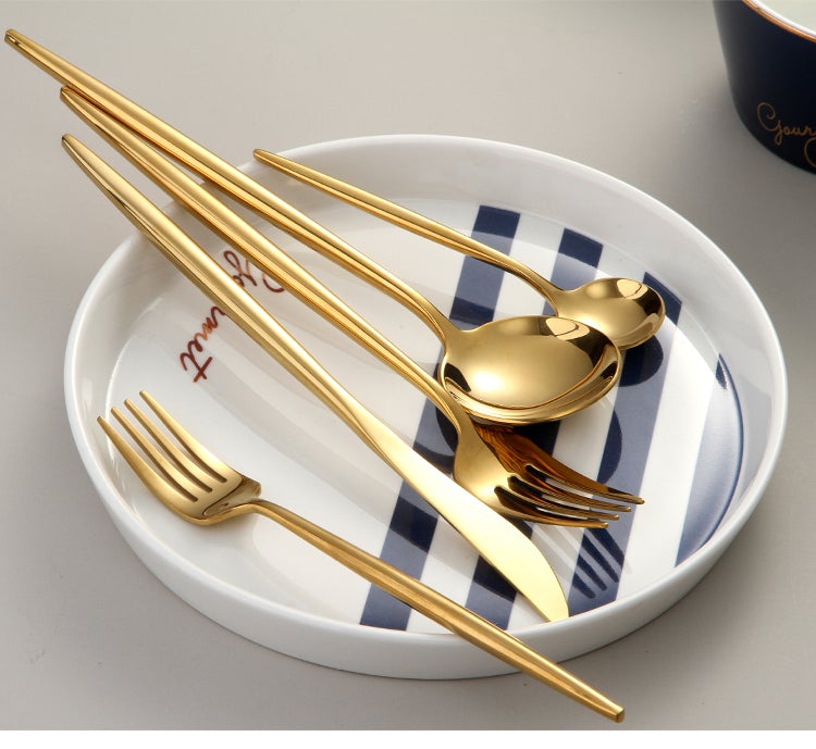 RoyalGlimmer Gouden Bestekset - Gouden Bestekset voor een Luxueuze Tafelsetting