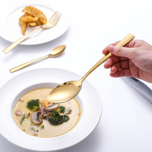 RoyalGlimmer Gouden Bestekset - Gouden Bestekset voor een Luxueuze Tafelsetting