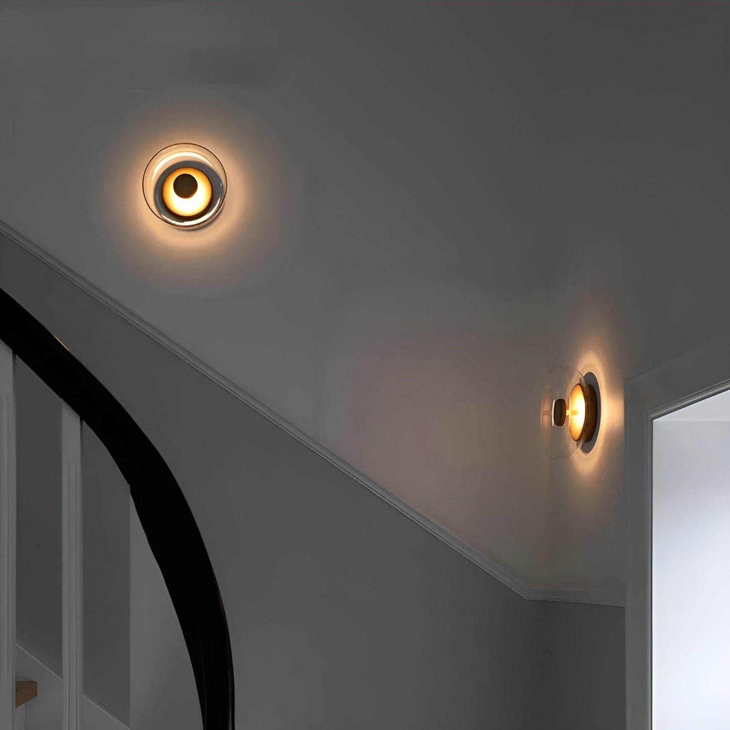 Luxe Nordic Glow - Premium LED Wandlamp met Glas en Goudaccenten