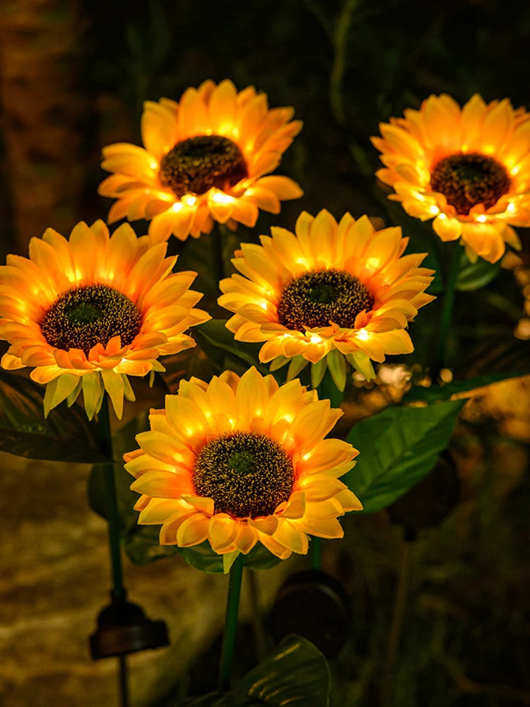 SolarBloom – Realistische Zonnebloem Tuinlamp voor Buiten