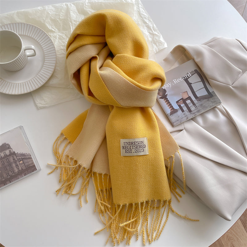 LuxeTwist Scarf - Elegante Dubbelzijdige Pashmina