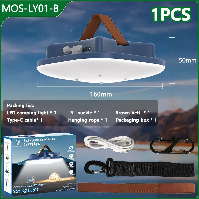 PowerGlow – Oplaadbare LED Campinglamp met Magneten