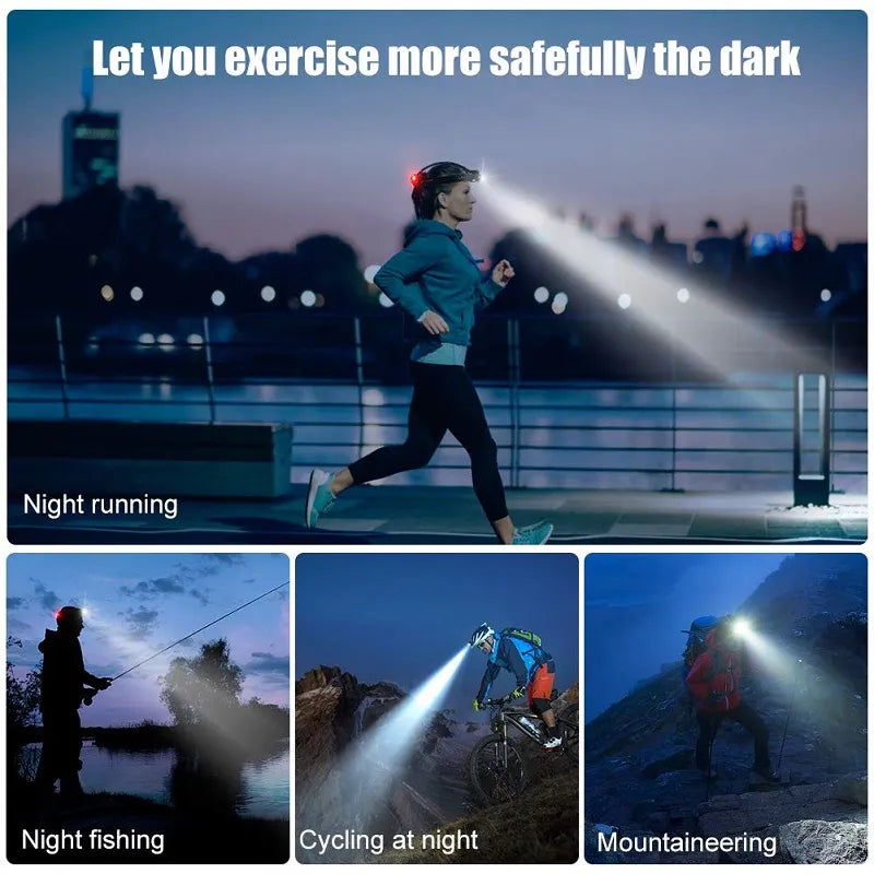 PowerGlow - Oplaadbare Waterdichte LED Hoofdlamp