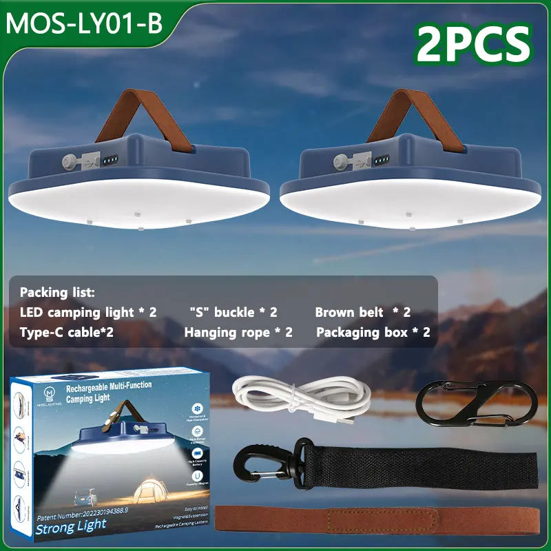 PowerGlow – Oplaadbare LED Campinglamp met Magneten