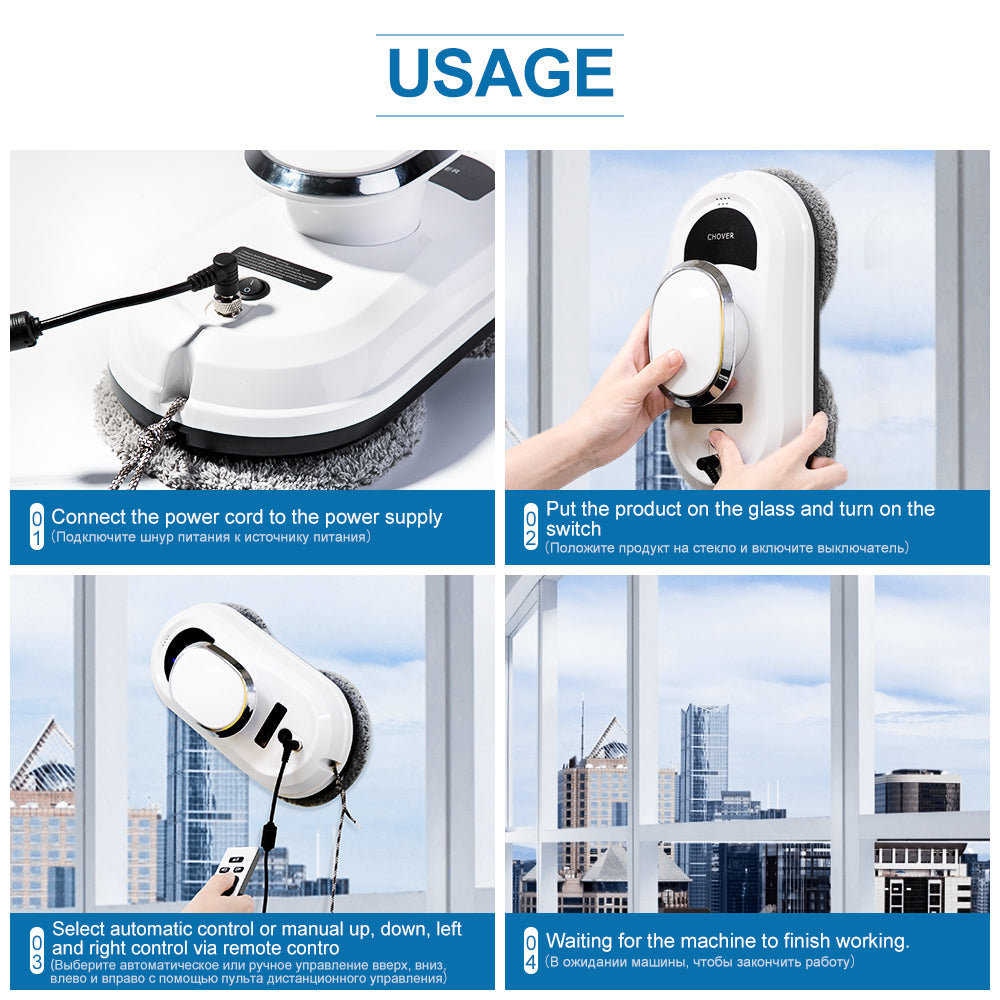 CleanBot - Slimme Robot Ramenreiniger met Afstandsbediening
