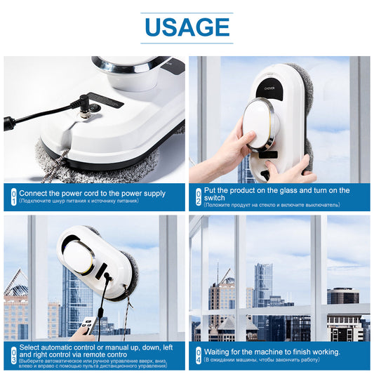 CleanBot - Slimme Robot Ramenreiniger met Afstandsbediening