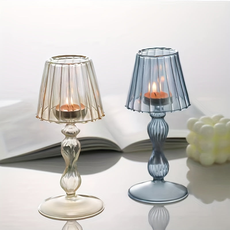 CrystalGlow – Luxe Glazen Tafellamp & Kandelaar