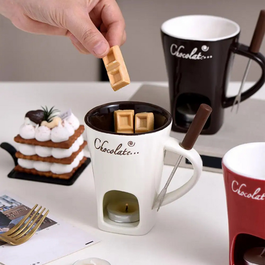 ChocoFondue - Elegante Kom voor Smeltbare Chocolade & Kaas