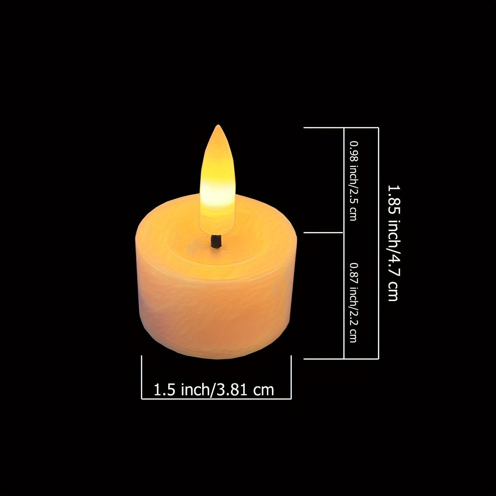 GlowFlicker – Set van 6 LED-Theelichtjes met Afstandsbediening