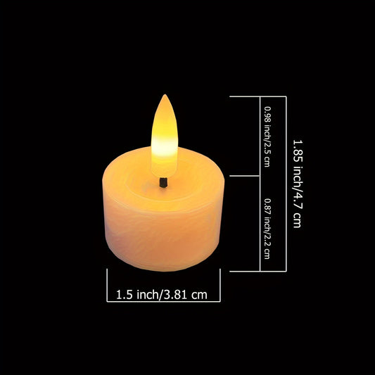 GlowFlicker – Set van 6 LED-Theelichtjes met Afstandsbediening