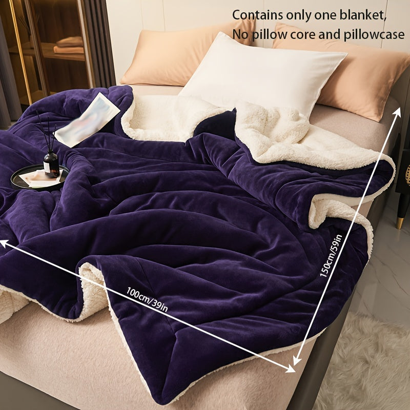 Luxe Comfort – Donkerpaarse Fleece Deken van Melkfleece
