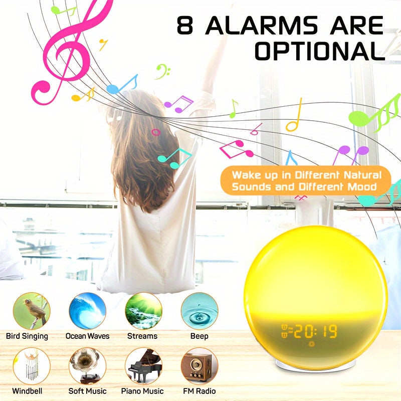 AlarmGlow – Slimme Zonsopgang Wekker met Dubbel Alarm