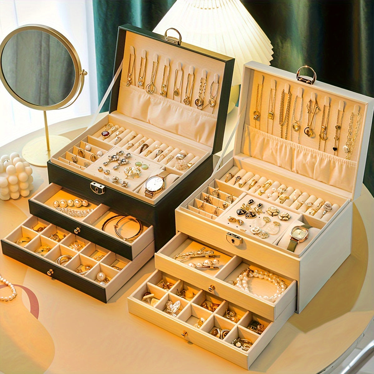 Elegance - Luxe Sieraden Organizer met Hoogwaardig Leer