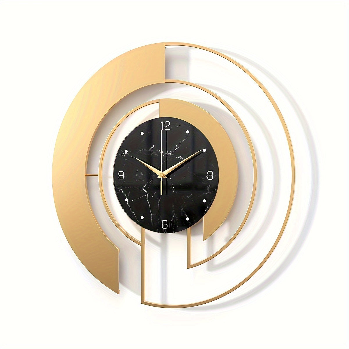 GeoGold Clock - Luxe Geometrische Wandklok in Goud