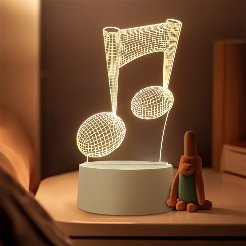 LumiNote - 3D LED Muzieknoot Nachtlamp