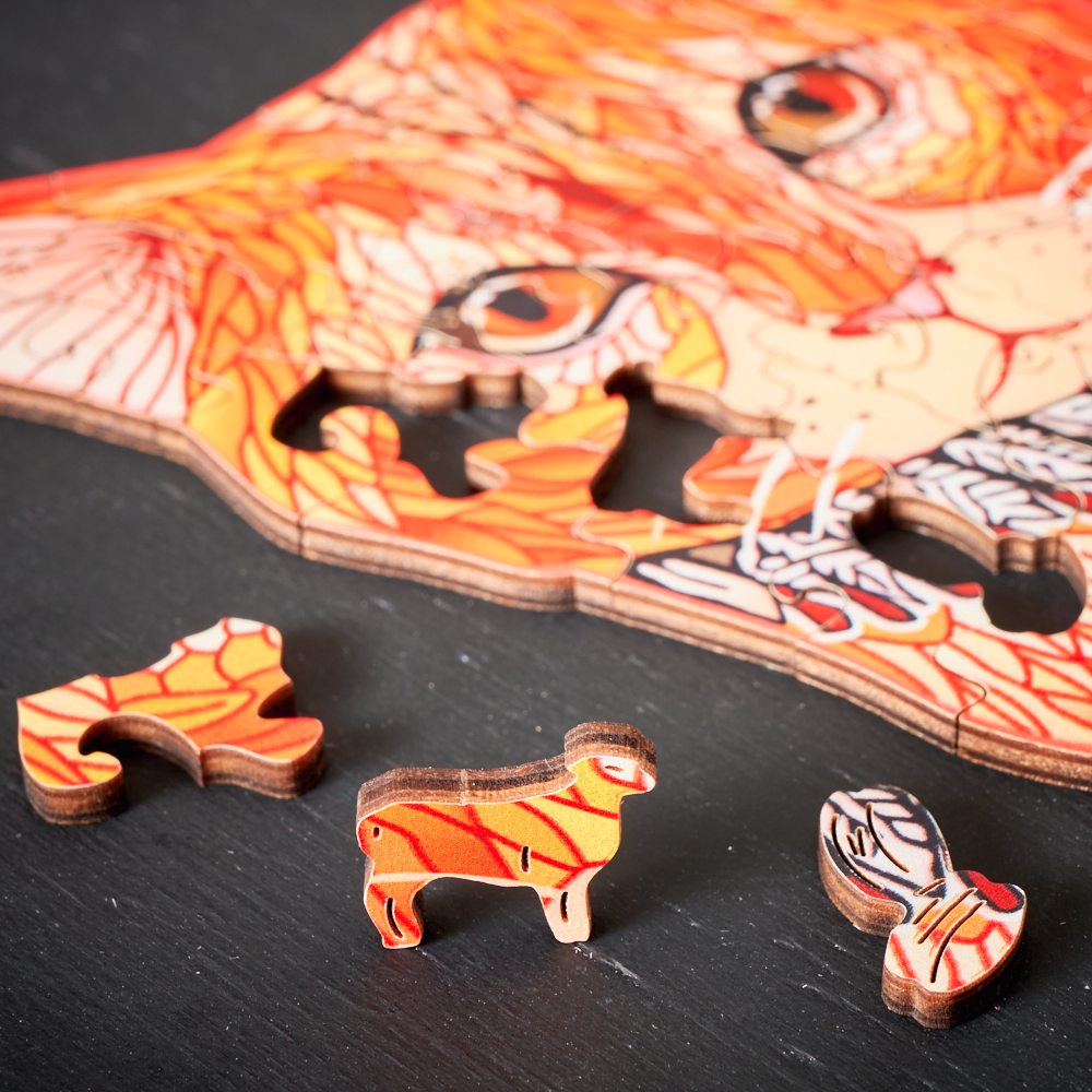 WoodlyShapes Puzzles – Creatieve Dieren in Hout