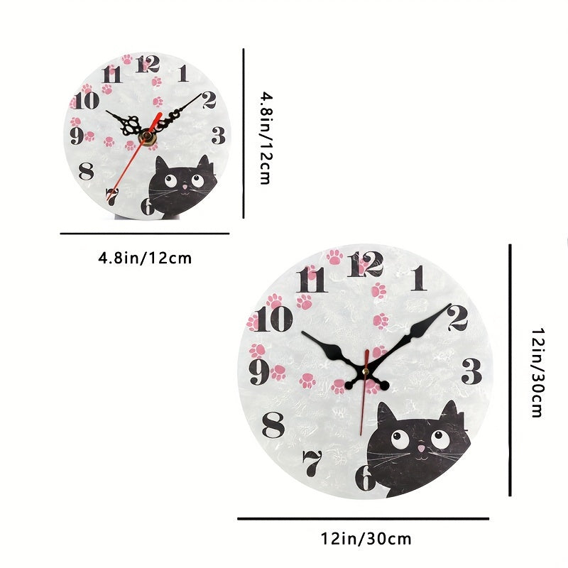 PurrTime Clock – Stijlvolle Stille Kat voor Muur