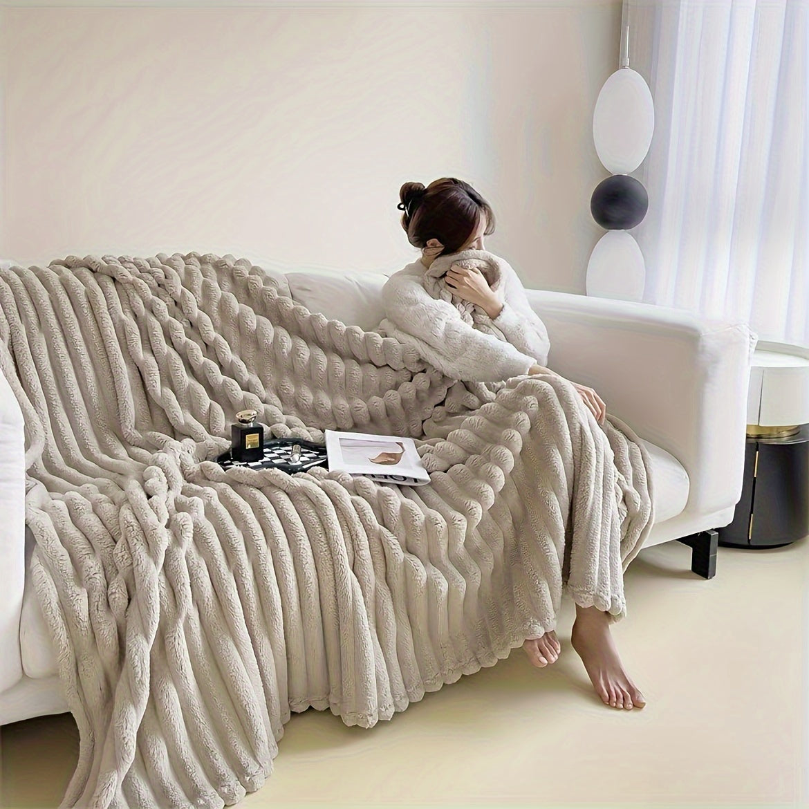 LuxeFleece – Elegante Franse Stijl Deken voor Comfort