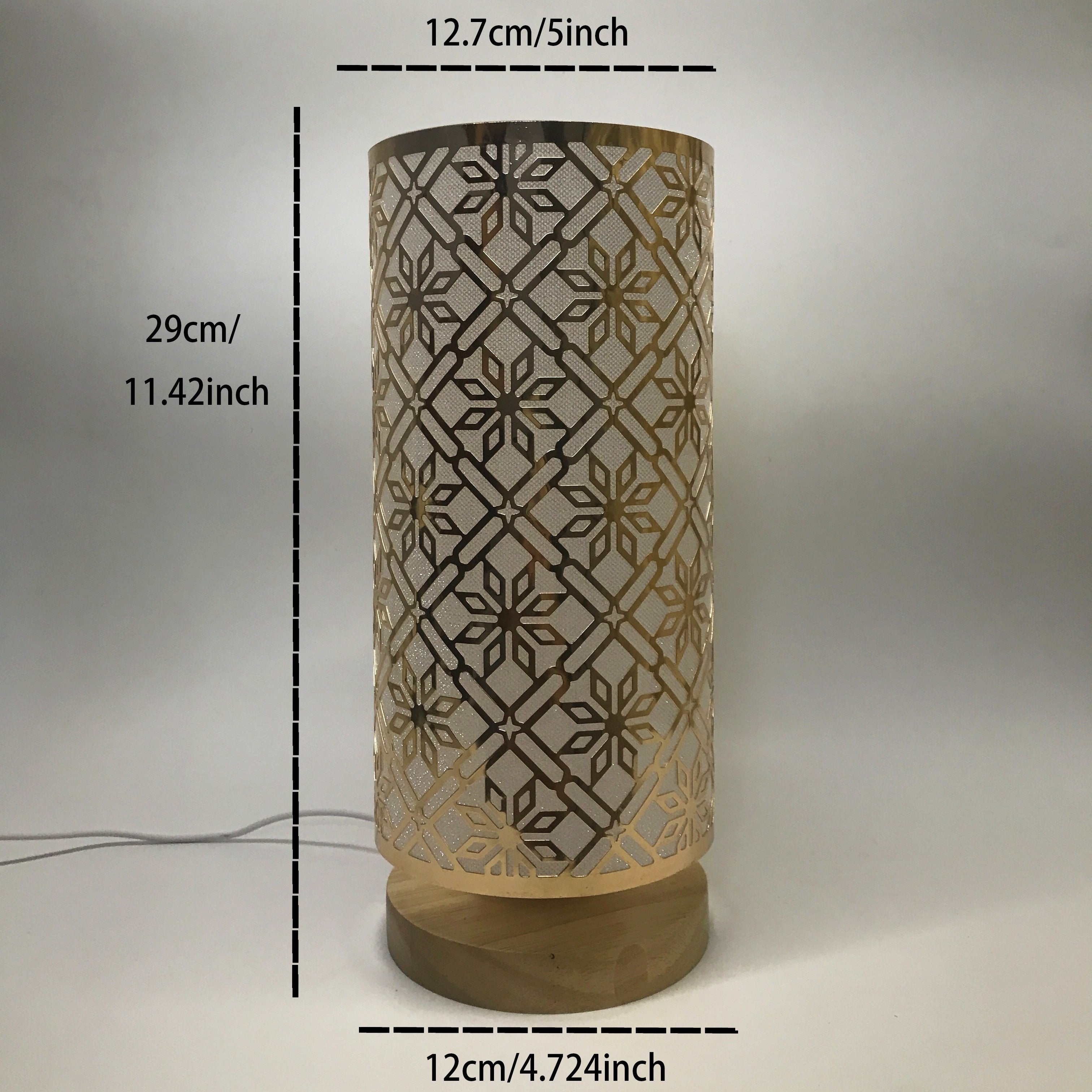 LumiPattern - USB Tafellamp met Metalen Frame