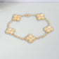 Golden Clover Jewelry Set – Ketting, Armband & Oorbellen