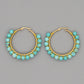 Sanne's Elegant Boho Nature-Inspired Crystal Hoop Earrings