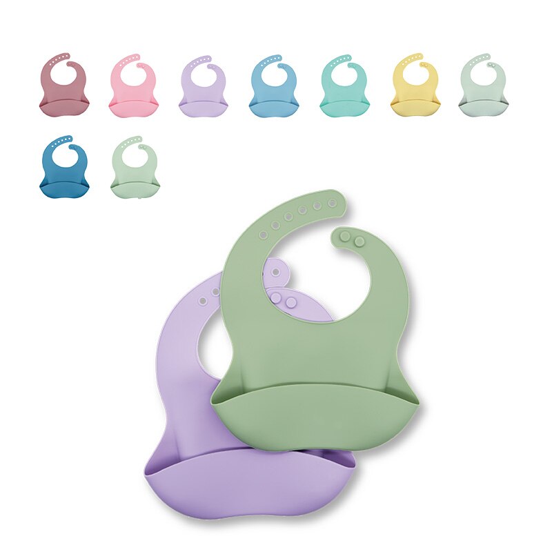 SiliconeBaby - Waterdichte Kinderslab met Dierenprint