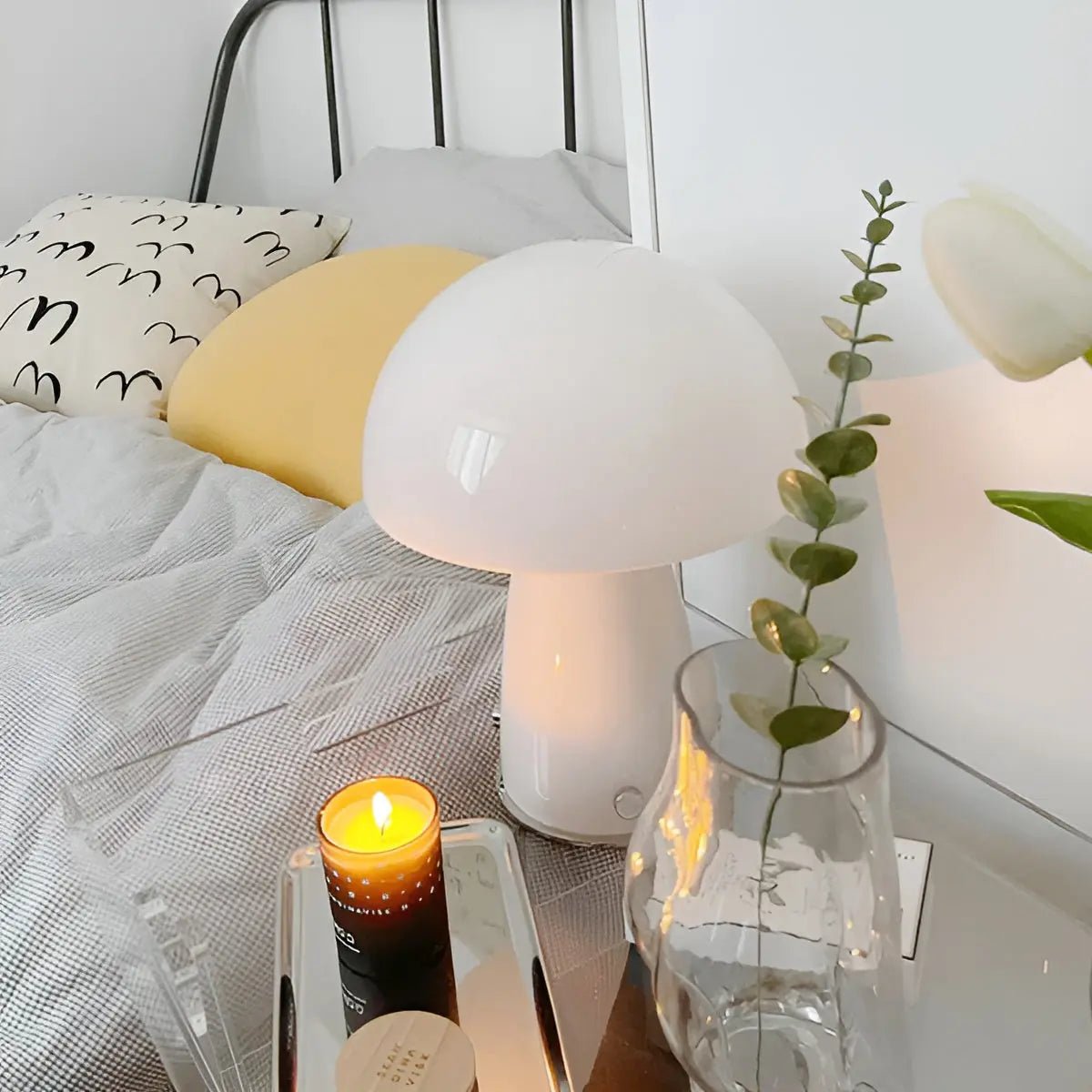 Scandinavische LED Paddenstoel Lamp - Elegantie en Warmte voor Jouw Interieur