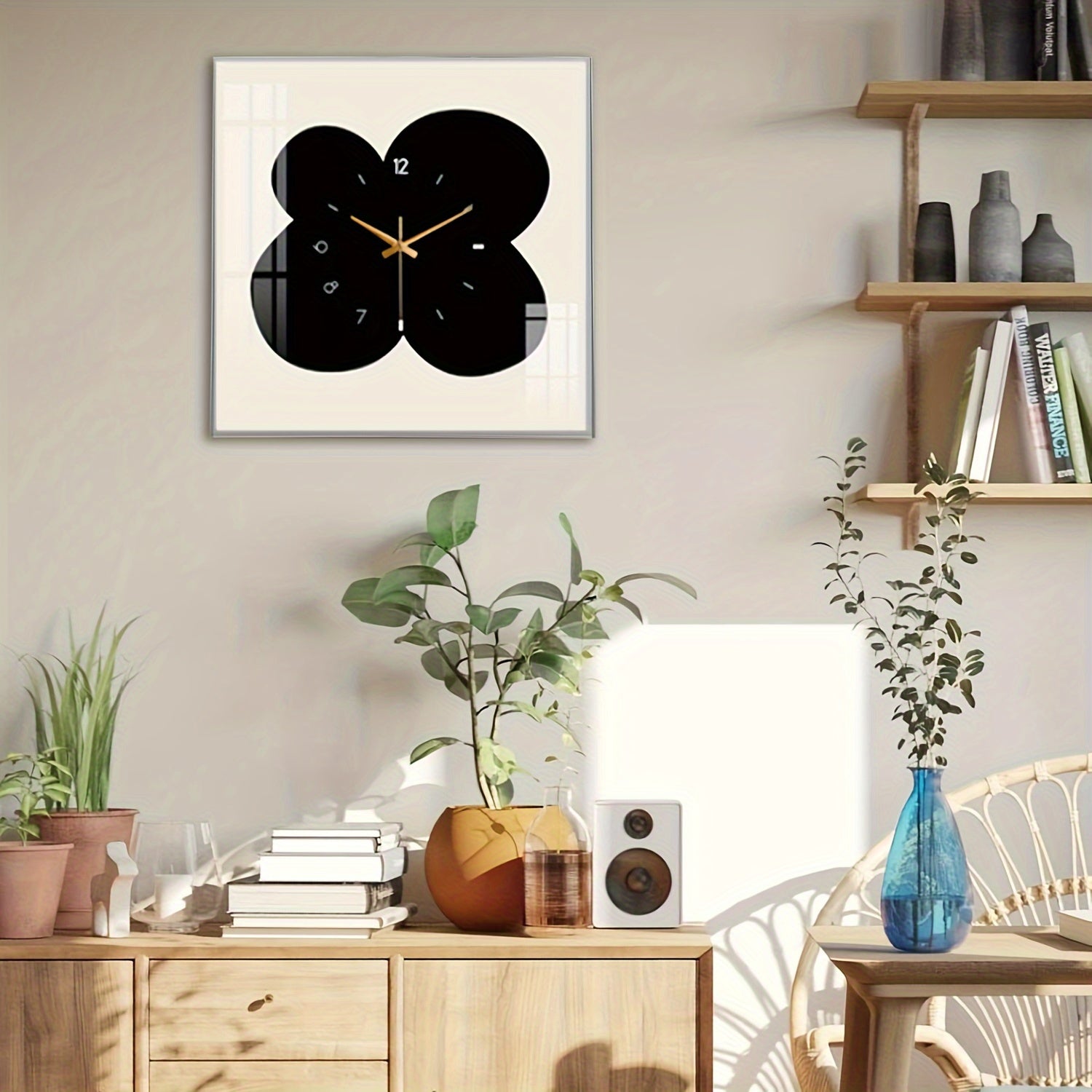 FloralTime Clock - Elegante Wandklok met Bloemen