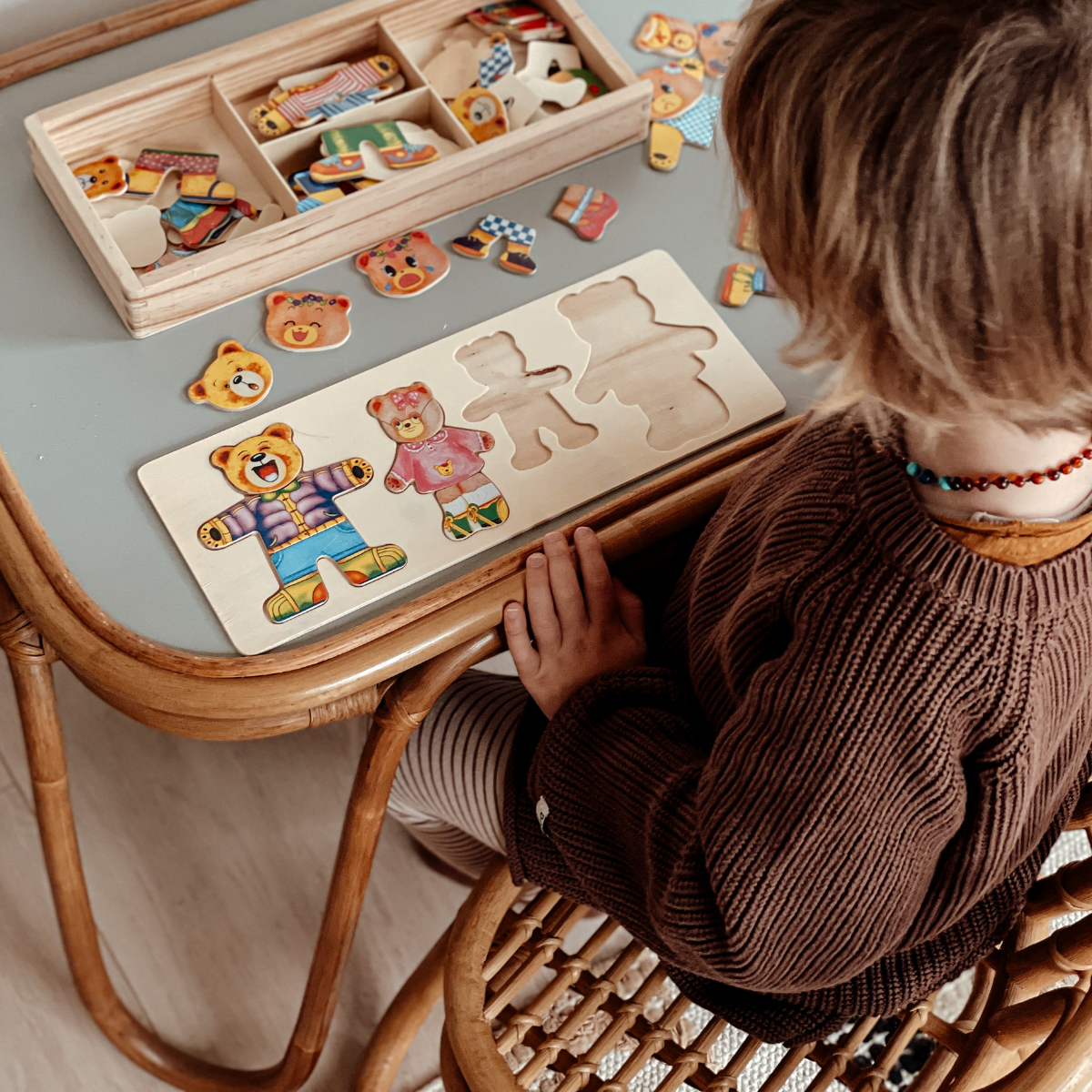 WoodCraft Puzzle - 100 Outfit Creaties voor Kinderen