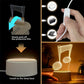 LumiNote - 3D LED Muzieknoot Nachtlamp