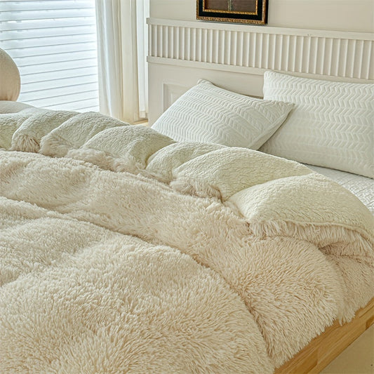 Luxe Dikke Lamsvel Deken voor Warmte en Elegantie